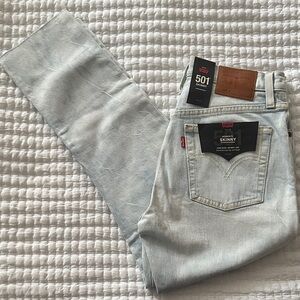 Levi's Acid Wash High Rise Skinny Raw Hem Denim Jeans 27